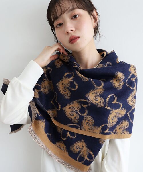 le.coeur blanc（ルクールブラン）の「《WEB限定アイテム》アソート柄大判ストール（ストール/ショール・レディース・ブルー系その他4/ブラック系その他/ホワイト系その他2・FREE）」の18枚目の写真