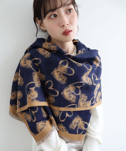 le.coeur blanc（ルクールブラン）の「《WEB限定アイテム》アソート柄大判ストール（ストール/ショール・レディース・ブルー系その他4/ブラック系その他/ホワイト系その他2・FREE）」の19枚目の写真