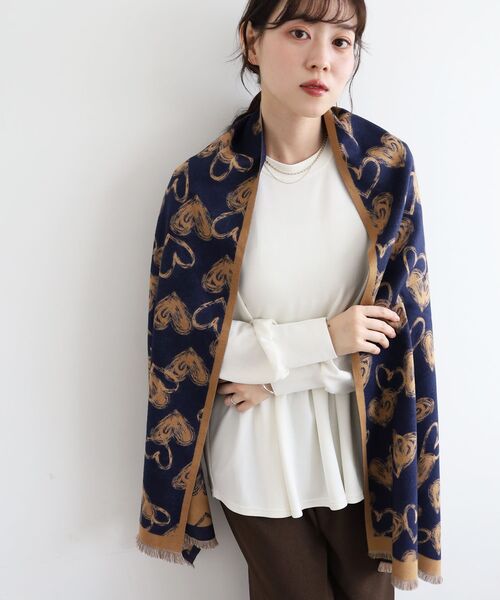 le.coeur blanc（ルクールブラン）の「《WEB限定アイテム》アソート柄大判ストール（ストール/ショール・レディース・ブルー系その他4/ブラック系その他/ホワイト系その他2・FREE）」の20枚目の写真
