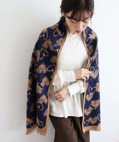 le.coeur blanc（ルクールブラン）の「《WEB限定アイテム》アソート柄大判ストール（ストール/ショール・レディース・ブルー系その他4/ブラック系その他/ホワイト系その他2・FREE）」の21枚目の写真