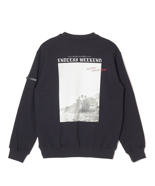 CRIMIE(クライミー)の「GAZETTE CREW NECK PHOTO PRINT SWEAT(スウェット・メンズ・ブラック/ネイビー・M/L/XL/XXL)」の1枚目の写真
