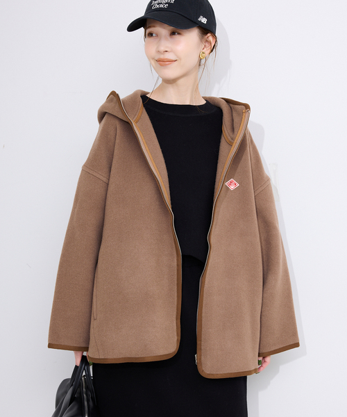DANTON（ダントン）の「DANTON/ダントン HOODED BLOUSON DT-A0711（ブルゾン・レディース・キャメル/ネイビー・FREE）」の2枚目の写真