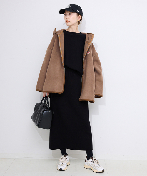 DANTON（ダントン）の「DANTON/ダントン HOODED BLOUSON DT-A0711（ブルゾン・レディース・キャメル/ネイビー・FREE）」の4枚目の写真