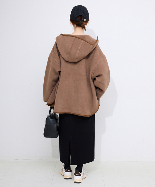 DANTON（ダントン）の「DANTON/ダントン HOODED BLOUSON DT-A0711（ブルゾン・レディース・キャメル/ネイビー・FREE）」の6枚目の写真