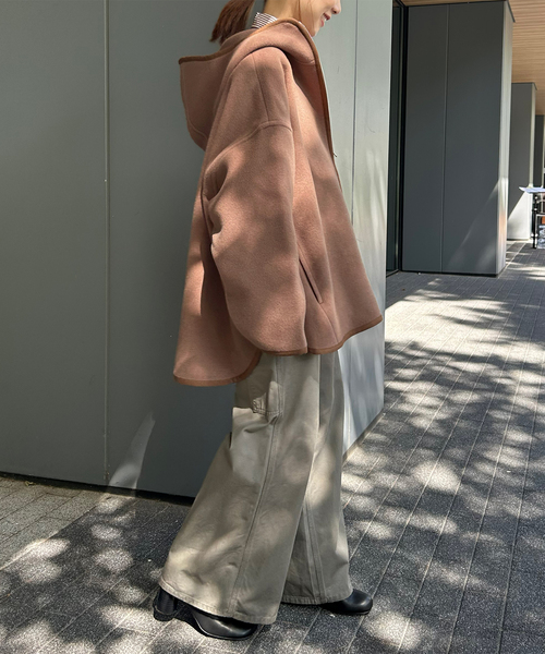 DANTON（ダントン）の「DANTON/ダントン HOODED BLOUSON DT-A0711（ブルゾン・レディース・キャメル/ネイビー・FREE）」の13枚目の写真