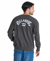 BILLABONG メンズ ARCH LOGO トレーナー 【OVER FIT】【2025年秋冬モデル】/ビラボンバックロゴプリントプルオーバースウェットトレーナー