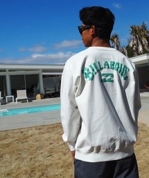 BILLABONG メンズ ARCH LOGO トレーナー 【OVER FIT】【2025年秋冬モデル】/ビラボンバックロゴプリントプルオーバースウェットトレーナー