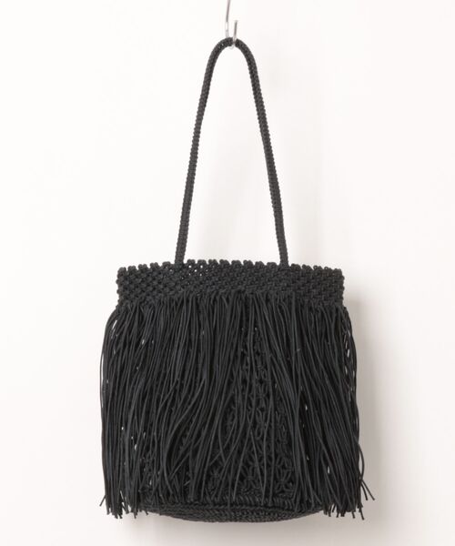 The Bagmati（ザバグマティ）の「BAGMATI_フリンジワックスコードバッグ（トートバッグ・レディース・イエロー/ブラック/キナリ・FREE）」の3枚目の写真