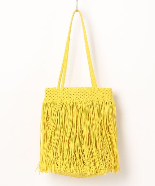 The Bagmati（ザバグマティ）の「BAGMATI_フリンジワックスコードバッグ（トートバッグ・レディース・イエロー/ブラック/キナリ・FREE）」の4枚目の写真