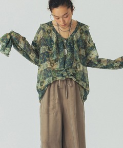 check shaggy knit pullover / チェックシャギーニットプルオーバー