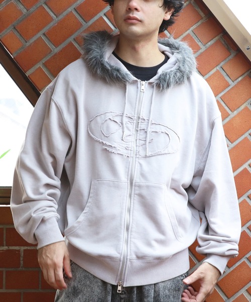 8(eight)(エイト)の「オーバルロゴ刺繍ZIPパーカー(パーカー・メンズ・ブラック/グレー・MEDIUM/LARGE)」の19枚目の写真