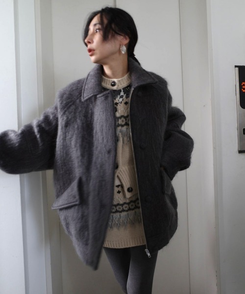 UND MOHAIR SHAGGY FLIGHT JACKET（その他アウター）｜Ameri（アメリ