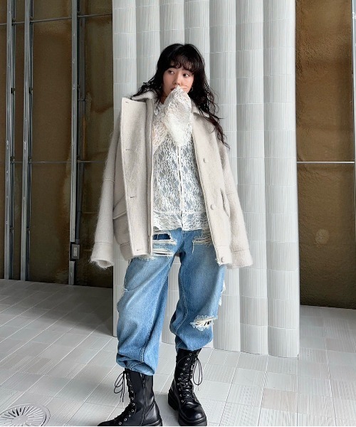 UND MOHAIR SHAGGY FLIGHT JACKET（その他アウター）｜Ameri（アメリ