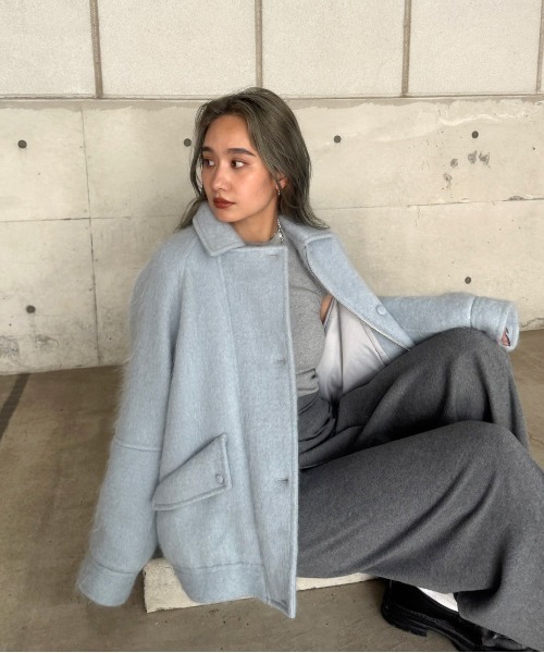 Ameri（アメリ）の「UND MOHAIR SHAGGY FLIGHT JACKET（その他アウター