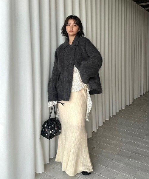 Ameri（アメリ）の「UND MOHAIR SHAGGY FLIGHT JACKET（その他アウター