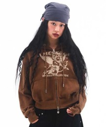 A'GEM/9 × .kom 『AMESWORLDWIDE/アメスワールドワイド』 BABY ANGEL HOODIE ZIP UP/ベイビーエンジェルジップアップパーカー