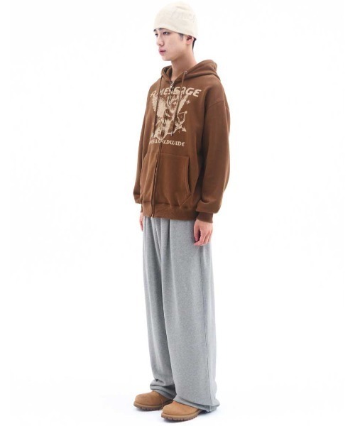 AMESWORLDWIDE（アメスワールドワイド）の「A'GEM/9 × .kom 『AMESWORLDWIDE/アメスワールドワイド』 BABY ANGEL HOODIE ZIP UP/ベイビーエンジェルジップアップパーカー（パーカー・レディース・ブラック/ブラウン・S/M）」の7枚目の写真