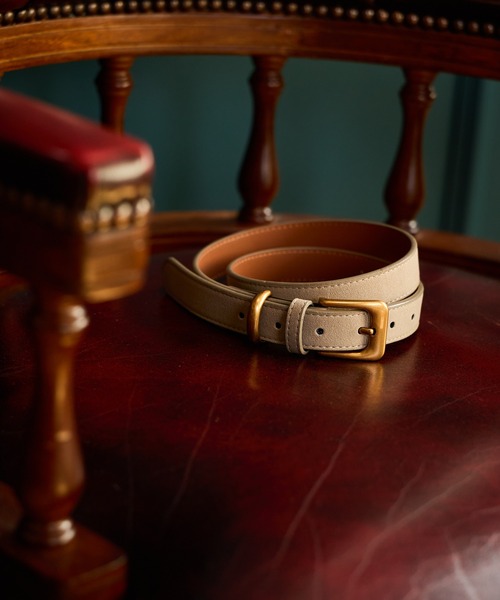 mysty woman（ミスティウーマン）の「アンティークバックルベルト 606086（ベルト・レディース・ブラック/グレイッシュベージュ・FREE）」の2枚目の写真