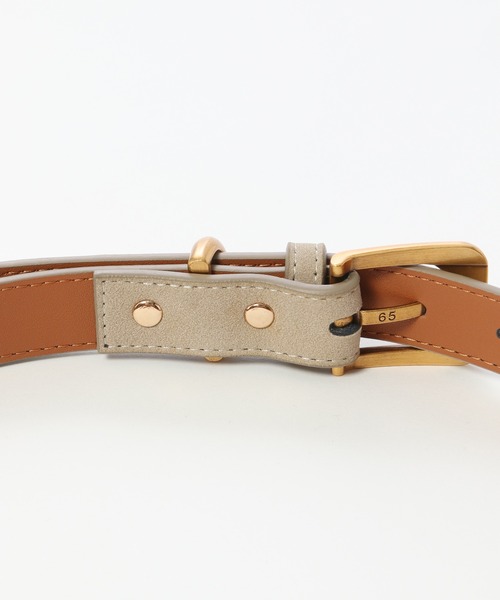 mysty woman（ミスティウーマン）の「アンティークバックルベルト 606086（ベルト・レディース・ブラック/グレイッシュベージュ・FREE）」の6枚目の写真