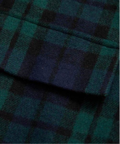 LA POMME petit（ラポミ・プチ）の「Ribbon Attacked Check Coat（テーラードジャケット・レディース・グリーン・SMALL/MEDIUM）」の3枚目の写真