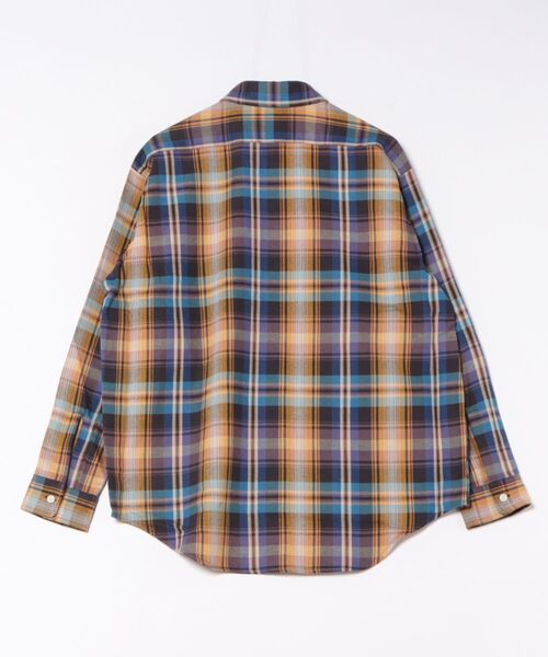 ＪＵＧＬＡＮＳ（ユグランス）の「【BIGMAC】CHECK L/S SHIRTS / ビッグマック 長袖 チェックシャツ（シャツ/ブラウス・メンズ・ネイビー/サックスブルー・L/M/S）」の3枚目の写真