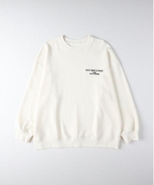 Right-on（ライトオン）の「HONEYSUCKLE ROSE(ハニーサックルローズ)【レディース】ロゴスウェットプルオーバー(ゆったりシルエット/体型カバー)（スウェット・レディース・ダークグレー/オフホワイト/グレー/ブルー・S/L/M）」の5枚目の写真