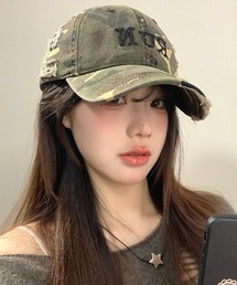 SHEPP | フロントロゴカモフラダメージキャップ(キャップ)