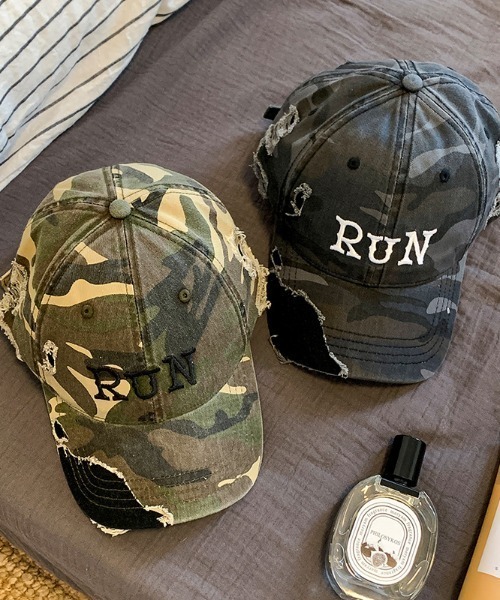 SHEPP（シープ）の「フロントロゴカモフラダメージキャップ（キャップ・レディース・グリーン/ブラック・F）」の17枚目の写真