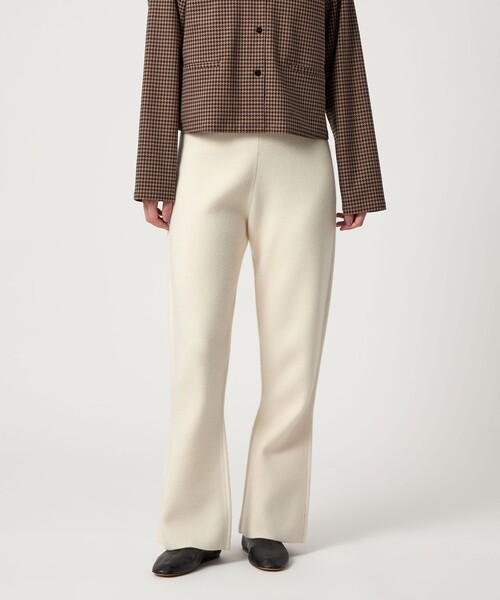 Steven Alan（スティーブンアラン）の「＜Steven Alan＞ウール カシミヤ フレア パンツ（その他パンツ・レディース・ダークブラウン/オフホワイト・FREE）」の2枚目の写真