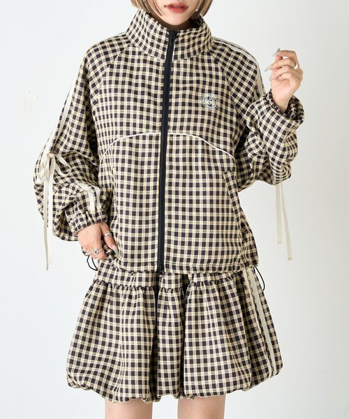 w closet（ダブルクローゼット）の「チェックラインブルゾン（ブルゾン・レディース・ブラック/レッド・FREE）」の22枚目の写真