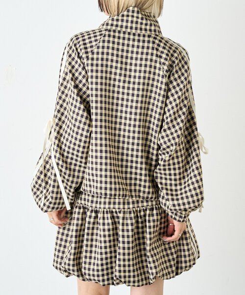 w closet（ダブルクローゼット）の「チェックラインブルゾン（ブルゾン・レディース・ブラック/レッド・FREE）」の17枚目の写真