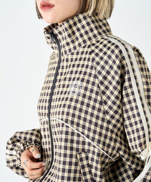 w closet（ダブルクローゼット）の「チェックラインブルゾン（ブルゾン・レディース・ブラック/レッド・FREE）」の10枚目の写真