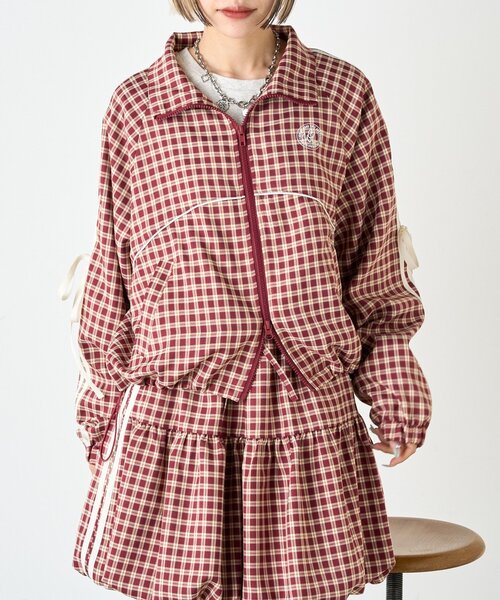 w closet（ダブルクローゼット）の「チェックラインブルゾン（ブルゾン・レディース・ブラック/レッド・FREE）」の15枚目の写真
