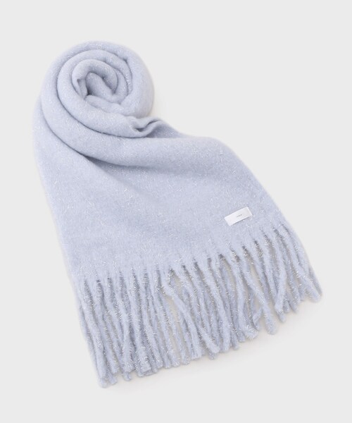 index（インデックス）の「大判ラメストール【洗える】（ストール/ショール・レディース・オフホワイト/ライトブルー・00）」の4枚目の写真