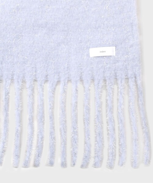 index（インデックス）の「大判ラメストール【洗える】（ストール/ショール・レディース・オフホワイト/ライトブルー・00）」の6枚目の写真