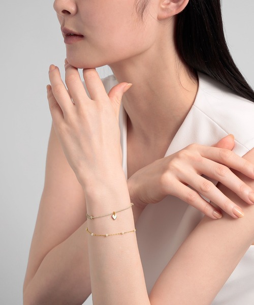 PLUS VENDOME(プラス ヴァンドーム)の「PLUSV _× YUKI collaboration ハート ブレスレット(ブレスレット・レディース・ベージュ・ONE SIZE)」の11枚目の写真