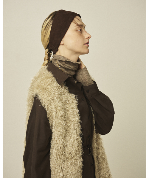 Rouge vif（ルージュヴィフ）の「フェザーニットジレベスト（ベスト・レディース・アイボリー/ベージュ・フリー）」の7枚目の写真