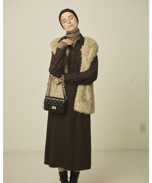 Rouge vif（ルージュヴィフ）の「フェザーニットジレベスト（ベスト・レディース・アイボリー/ベージュ・フリー）」の10枚目の写真