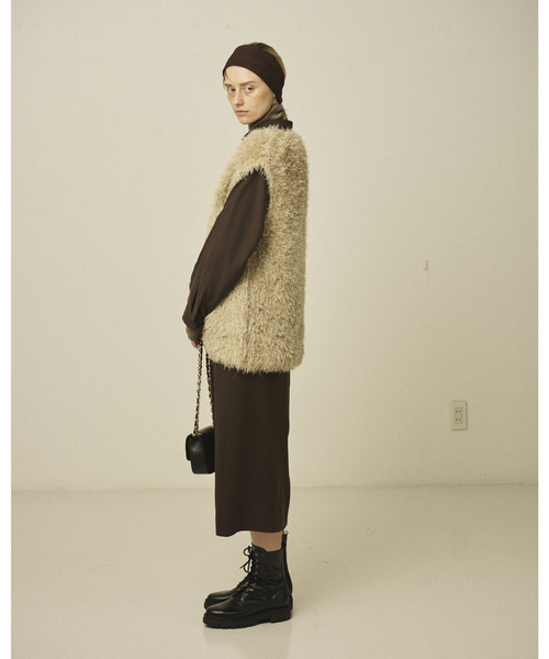 Rouge vif（ルージュヴィフ）の「フェザーニットジレベスト（ベスト・レディース・アイボリー/ベージュ・フリー）」の14枚目の写真