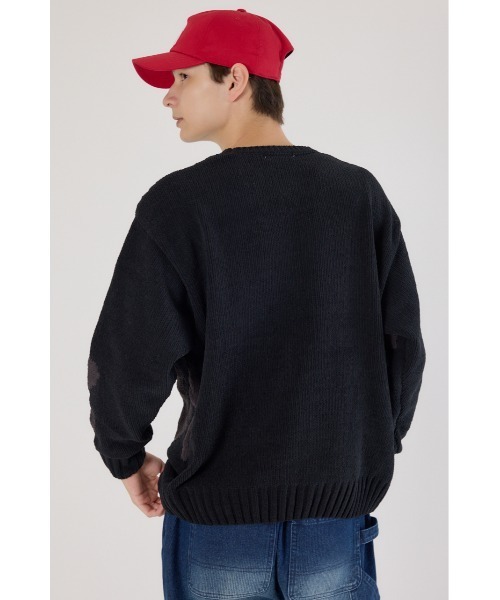 RODEO CROWNS WIDE BOWL（ロデオクラウンズワイドボウル）の「ロゴモールニットトップス（ニット/セーター・メンズ・カーキ/ブラック/アイボリー・MEDIUM/LARGE）」の13枚目の写真