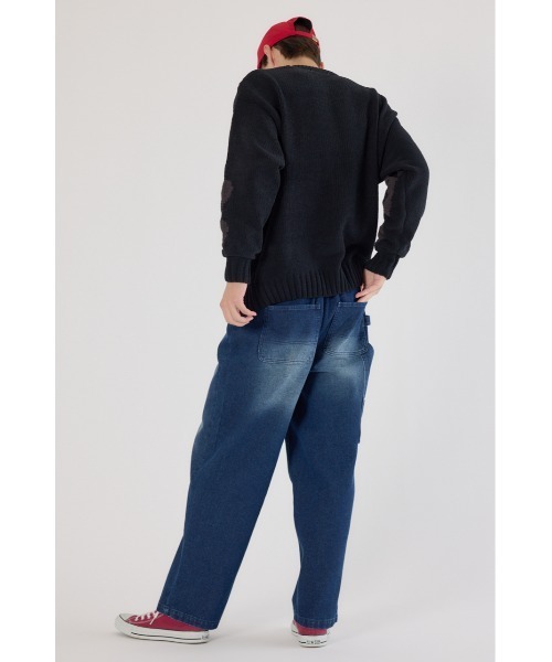 RODEO CROWNS WIDE BOWL（ロデオクラウンズワイドボウル）の「ロゴモールニットトップス（ニット/セーター・メンズ・カーキ/ブラック/アイボリー・MEDIUM/LARGE）」の16枚目の写真