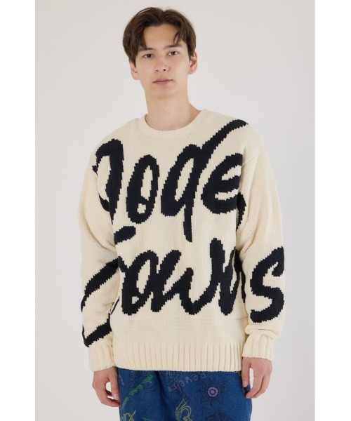 RODEO CROWNS WIDE BOWL（ロデオクラウンズワイドボウル）の「ロゴモールニットトップス（ニット/セーター・メンズ・カーキ/ブラック/アイボリー・MEDIUM/LARGE）」の17枚目の写真