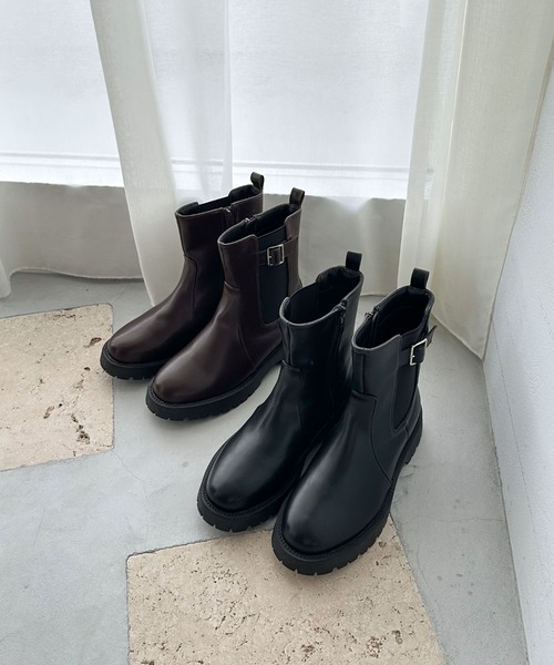 archives(アルシーヴ)の「サイドゴアブーツ(ブーツ・レディース・ブラック/ブラウン・MEDIUM/LARGE)」の2枚目の写真