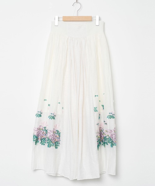 bedsidedrama（ベットサイドドラマ）の「Mosaic Garden Lace-Up Skirt（スカート・レディース・ホワイト/ブラック・1）」の11枚目の写真
