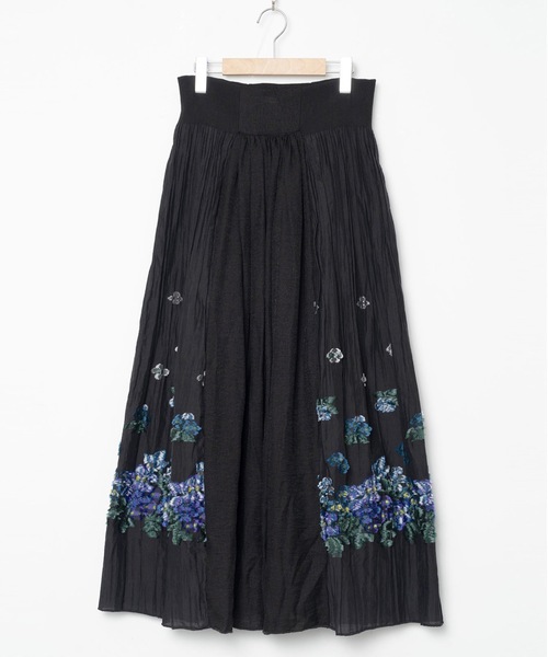 bedsidedrama（ベットサイドドラマ）の「Mosaic Garden Lace-Up Skirt（スカート・レディース・ホワイト/ブラック・1）」の16枚目の写真