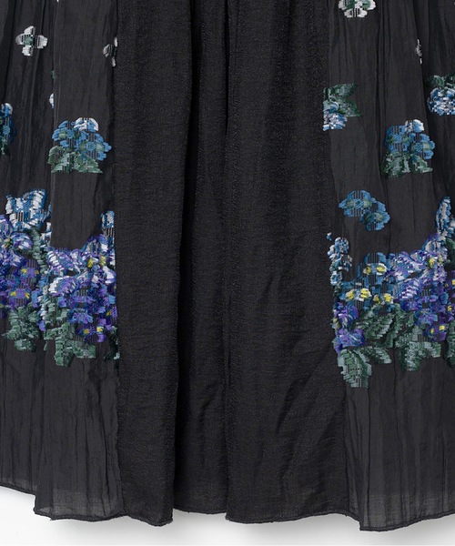 bedsidedrama（ベットサイドドラマ）の「Mosaic Garden Lace-Up Skirt（スカート・レディース・ホワイト/ブラック・1）」の19枚目の写真