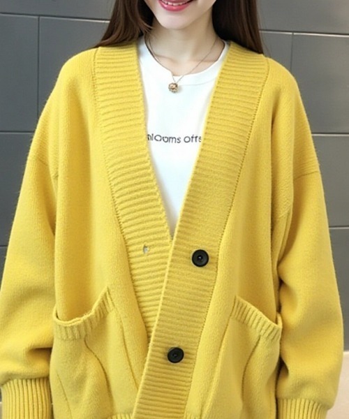 cammie(キャミー)の「ケーブルニットカーディガン(カーディガン/ボレロ・レディース・ミント/イエロー/アイボリー・F)」の14枚目の写真