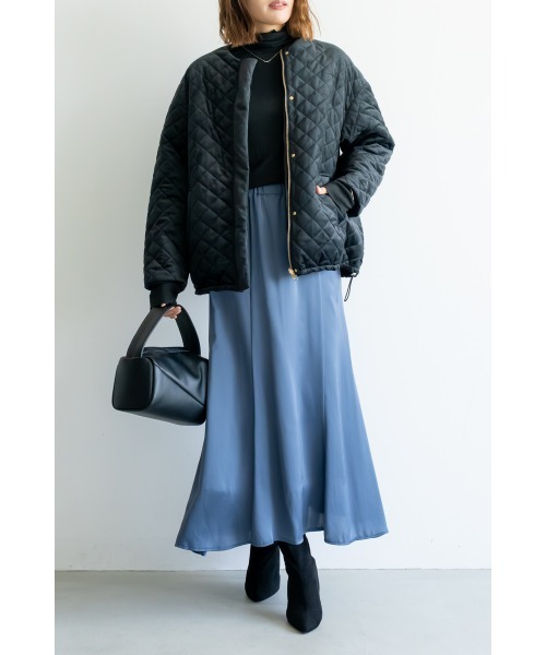 M.deux（エムドゥ）の「リバーシブルベロアキルティングコート（その他アウター・レディース・ブラック/オフホワイト・MEDIUM）」の5枚目の写真