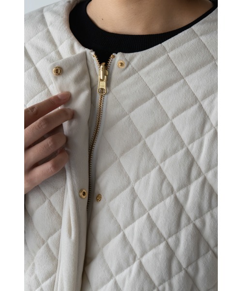 M.deux（エムドゥ）の「リバーシブルベロアキルティングコート（その他アウター・レディース・ブラック/オフホワイト・MEDIUM）」の10枚目の写真