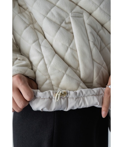 M.deux（エムドゥ）の「リバーシブルベロアキルティングコート（その他アウター・レディース・ブラック/オフホワイト・MEDIUM）」の12枚目の写真